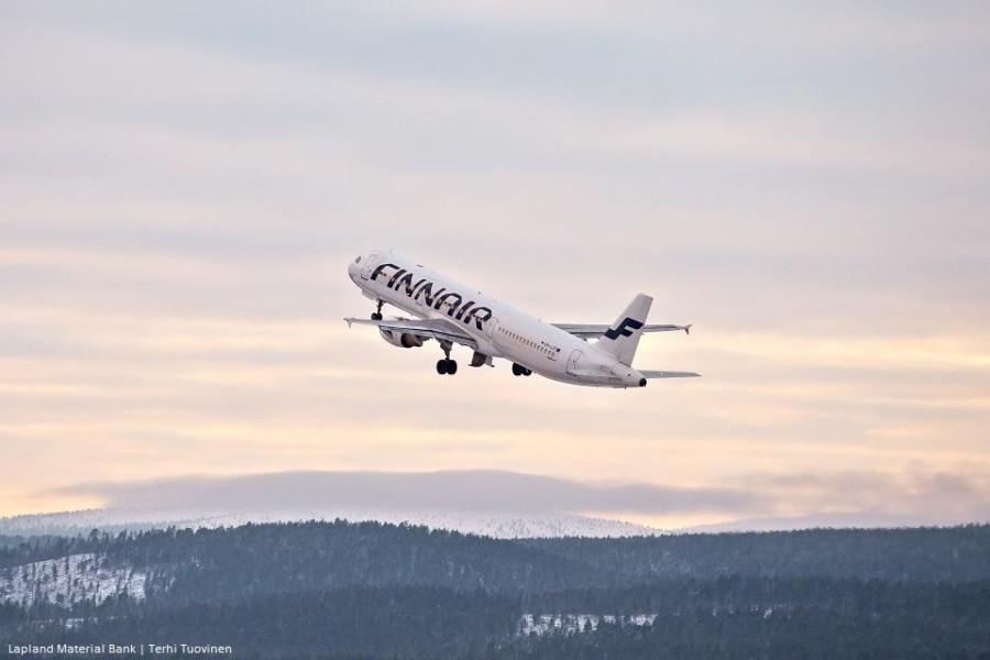Finnair flight in Ivalo airport