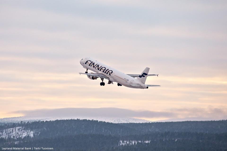 Finnair flight in Ivalo airport